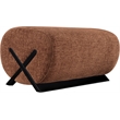 Meridian Furniture Akira Cognac Upholstered Ottoman