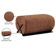 Meridian Furniture Akira Cognac Upholstered Ottoman