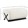 Meridian Furniture Akira Cream Upholstered Ottoman