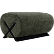 Meridian Furniture Akira Green Upholstered Ottoman