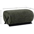 Meridian Furniture Akira Green Upholstered Ottoman