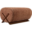 Meridian Furniture Akira Cognac Upholstered Ottoman