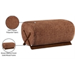 Meridian Furniture Akira Cognac Upholstered Ottoman