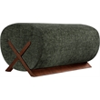 Meridian Furniture Akira Green Upholstered Ottoman