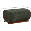 Meridian Furniture Akira Green Upholstered Ottoman