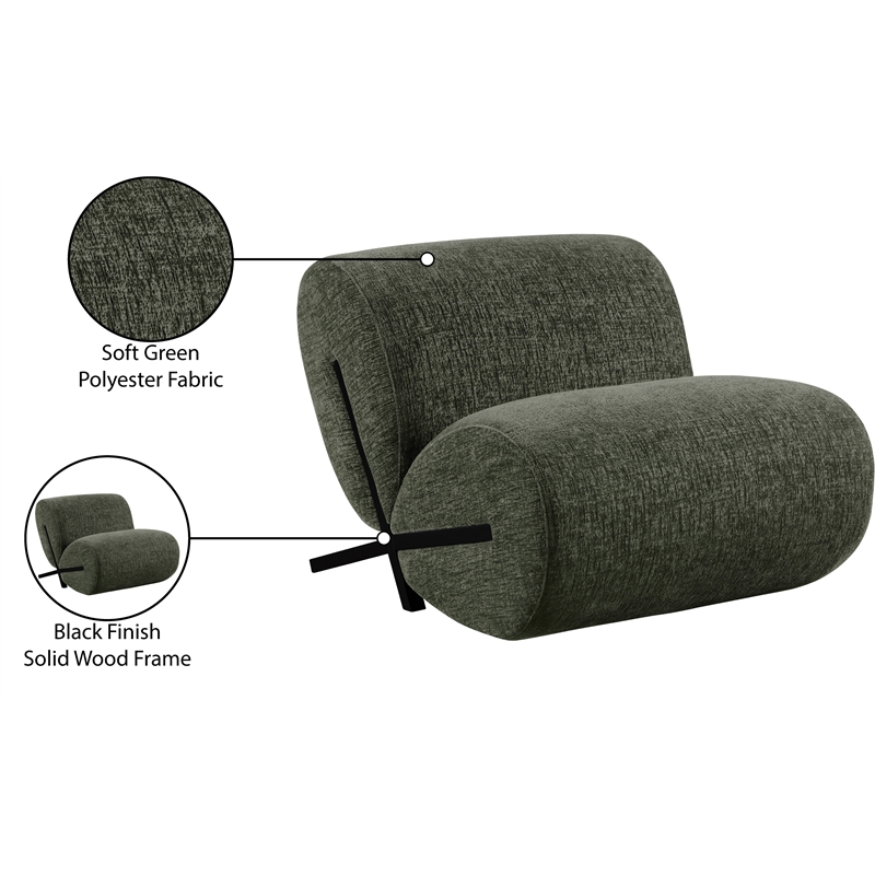 Meridian Furniture Akira Green Upholstered Accent Chair