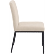 Meridian Furniture Reeves Beige Chenille Fabric Dining Side Chair (Set of 2)