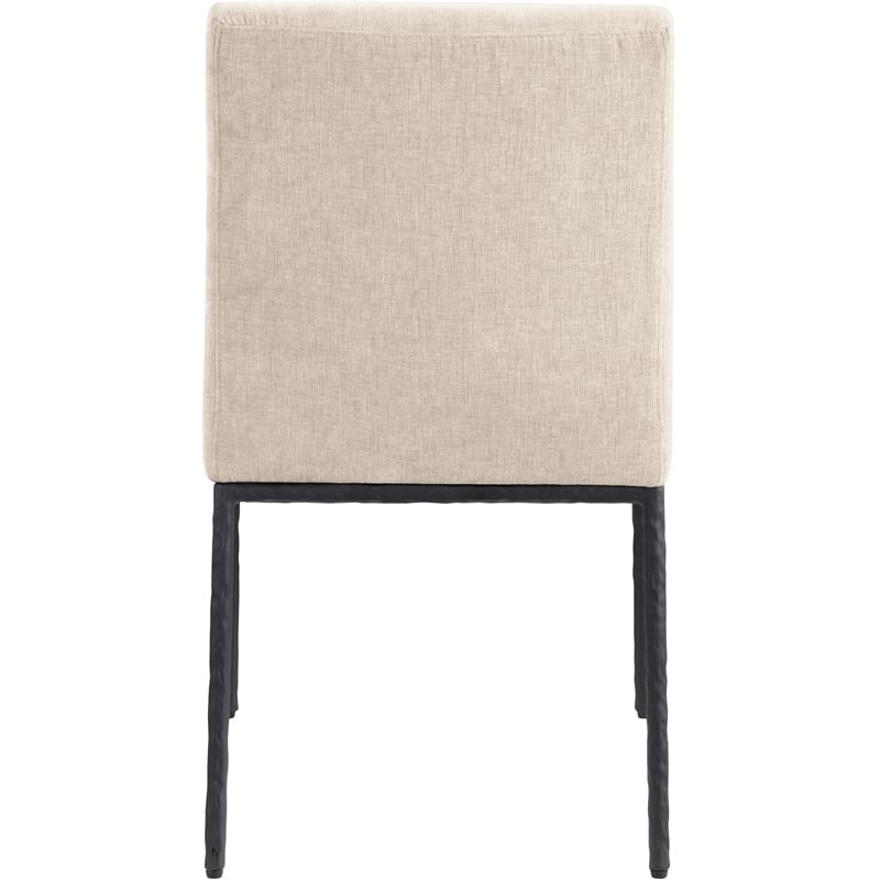 Meridian Furniture Reeves Beige Chenille Fabric Dining Side Chair (Set of 2)