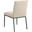 Meridian Furniture Reeves Beige Chenille Fabric Dining Side Chair (Set of 2)
