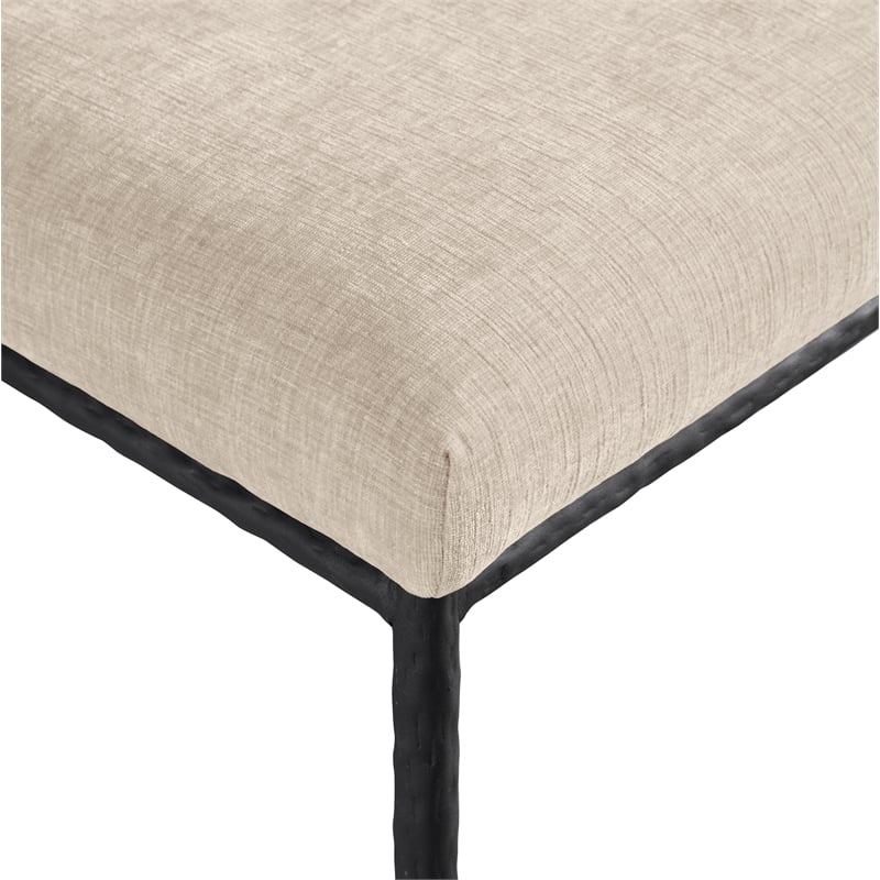 Meridian Furniture Reeves Beige Chenille Fabric Dining Side Chair (Set of 2)