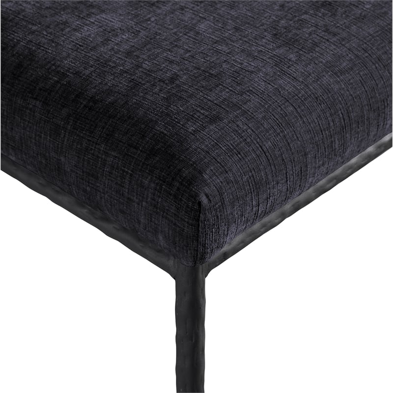 Meridian Furniture Reeves Black Chenille Fabric Dining Side Chair (Set of 2)