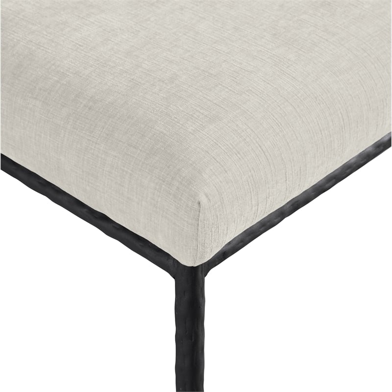Meridian Furniture Reeves Cream Chenille Fabric Dining Side Chair (Set of 2)