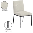 Meridian Furniture Reeves Cream Chenille Fabric Dining Side Chair (Set of 2)