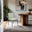 Meridian Furniture Reeves Mint Chenille Fabric Dining Side Chair (Set of 2)
