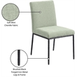 Meridian Furniture Reeves Mint Chenille Fabric Dining Side Chair (Set of 2)