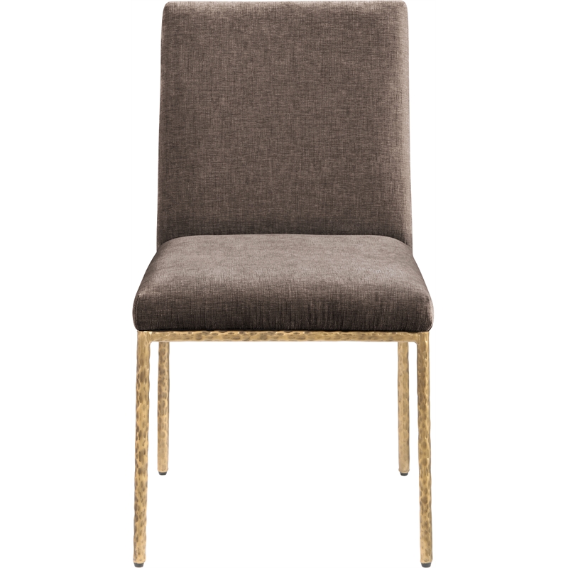 Meridian Furniture Reeves Brown Chenille Fabric Dining Side Chair (Set of 2)