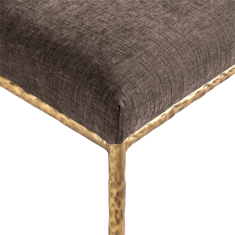 Meridian Furniture Reeves Brown Chenille Fabric Dining Side Chair (Set of 2)