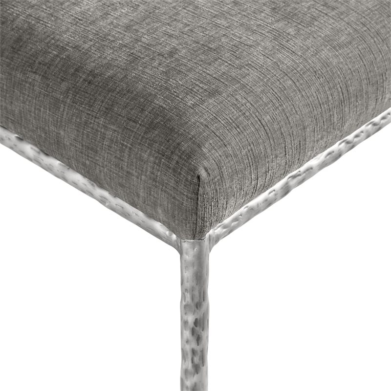Meridian Furniture Reeves Grey Chenille Fabric Dining Side Chair (Set of 2)