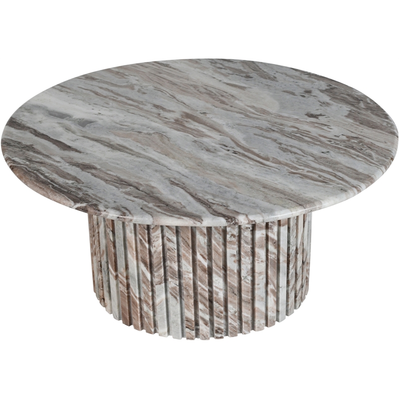 Meridian Furniture Genoa Brown Marble Coffee Table