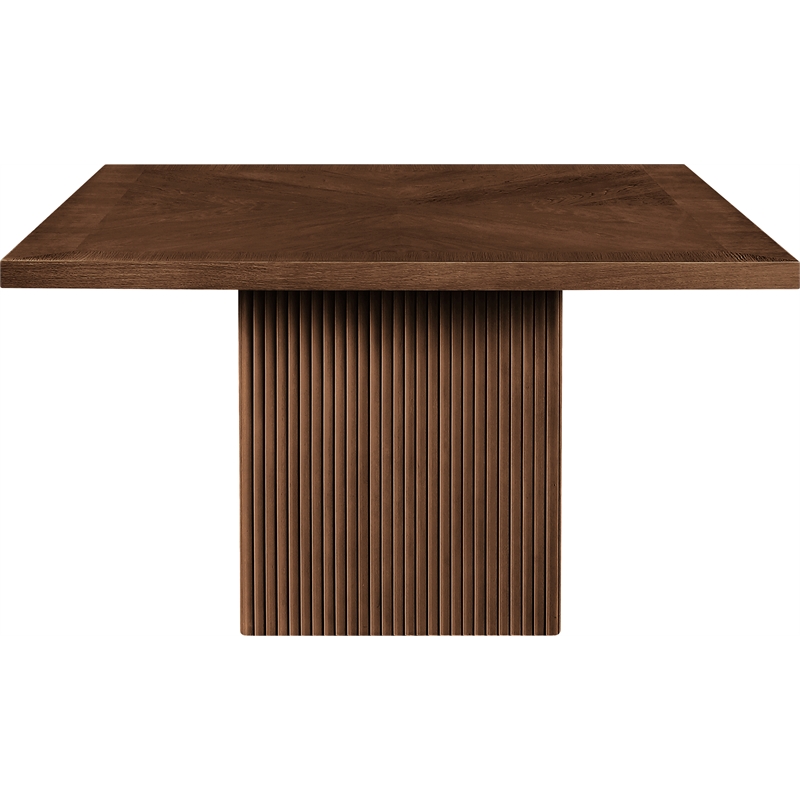 Meridian Furniture Belinda Square Brown Solid Wood And Oak Veneer Dining Table