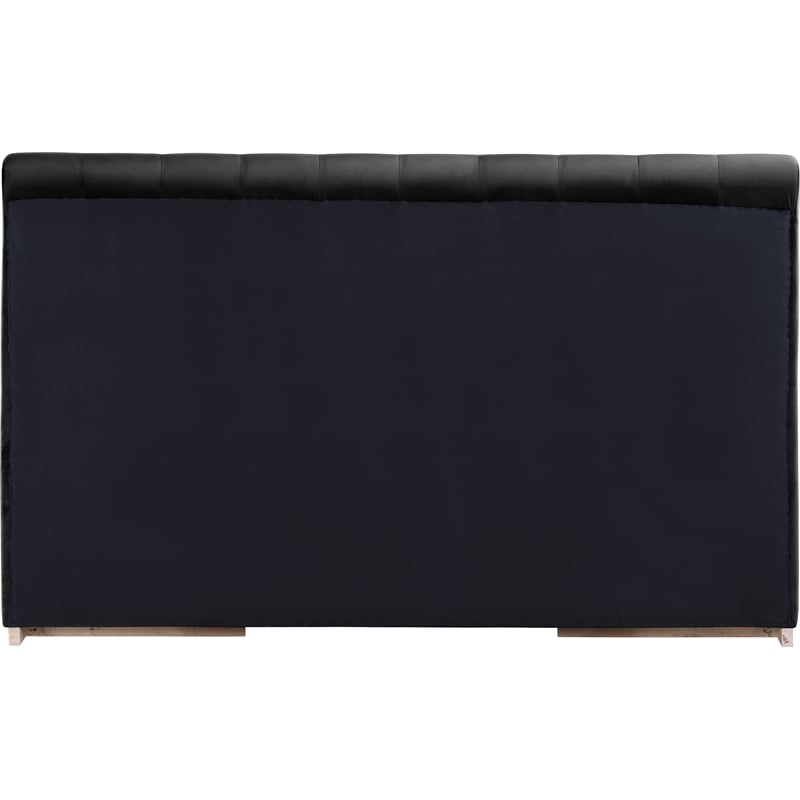 Meridian Furniture Amara Black Velvet King Bed