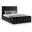 Meridian Furniture Amara Black Velvet Queen Bed