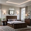 Meridian Furniture Amara Brown Velvet Queen Bed
