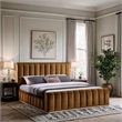 Meridian Furniture Amara Saddle Velvet King Bed