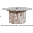Meridian Furniture Genoa Cream Marble Coffee Table