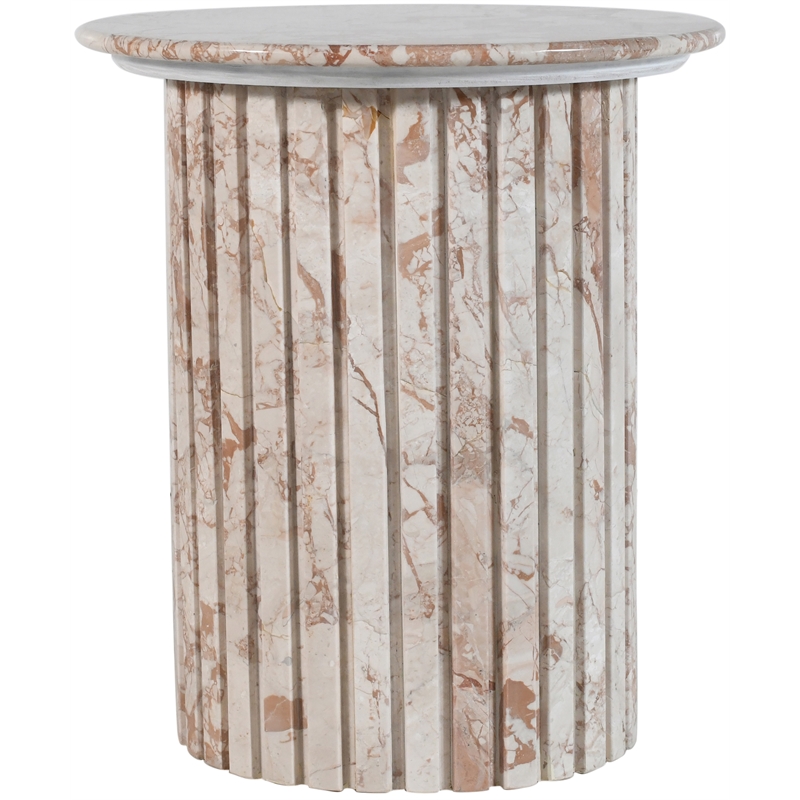 Meridian Furniture Genoa Cream Marble End Table