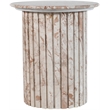 Meridian Furniture Genoa Cream Marble End Table