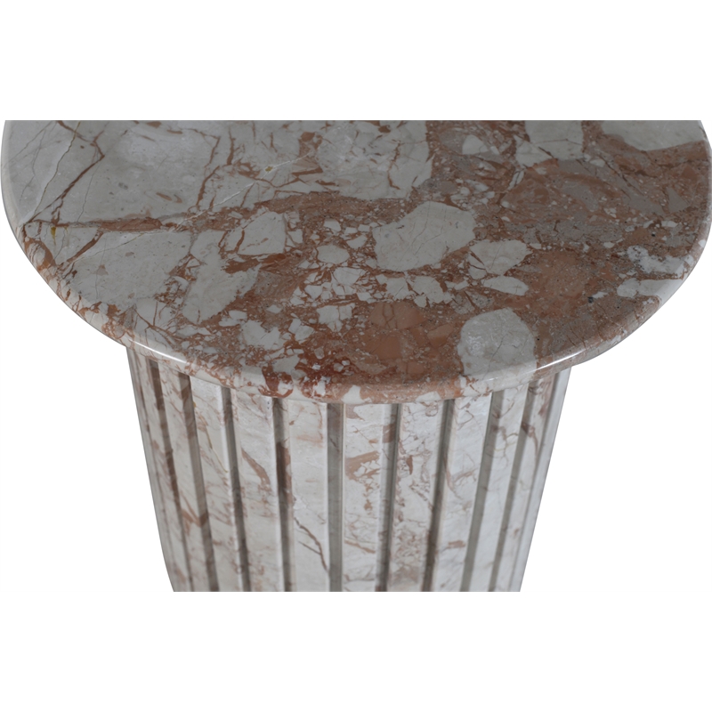 Meridian Furniture Genoa Cream Marble End Table