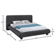 Meridian Furniture Blair Black Fabric Upholstered King Bed
