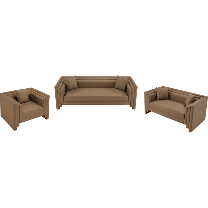 Meridian Furniture Everett Brown Vegan Leather Upholstered Chair