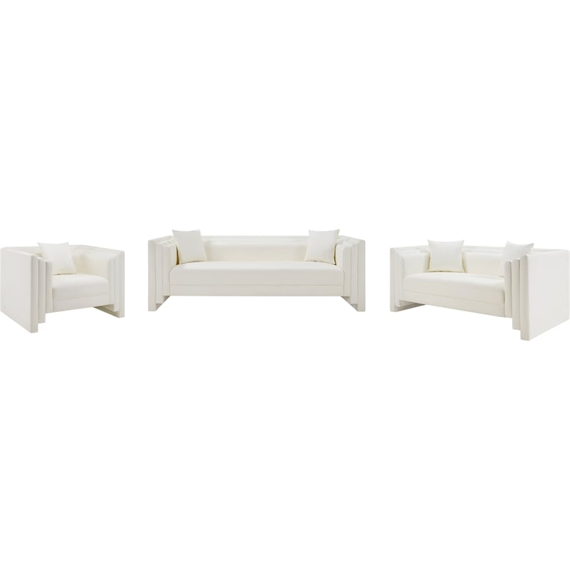 Meridian Furniture Everett Cream Vegan Leather Upholstered Chair