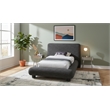 Meridian Furniture Blair Black Fabric Upholstered Twin Bed