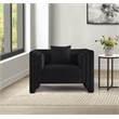 Meridian Furniture Everett Black Chenille Fabric Upholstered Chair