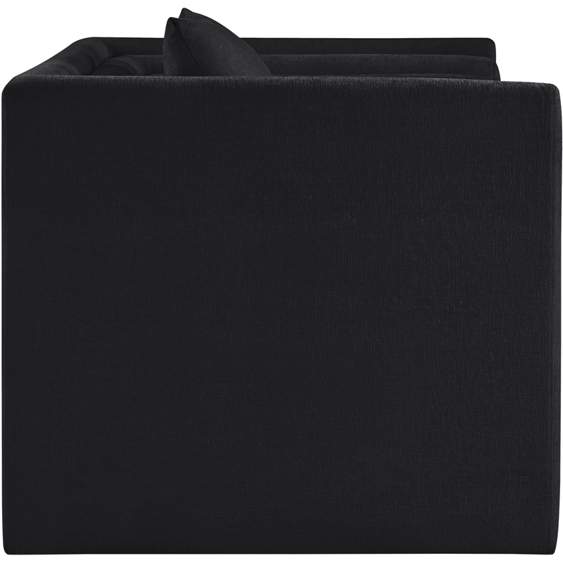 Meridian Furniture Everett Black Chenille Fabric Upholstered Chair