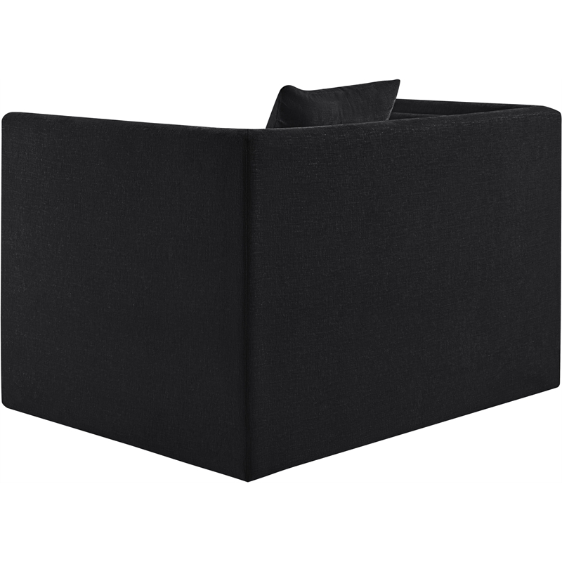 Meridian Furniture Everett Black Chenille Fabric Upholstered Chair