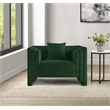 Meridian Furniture Everett Green Chenille Fabric Upholstered Chair