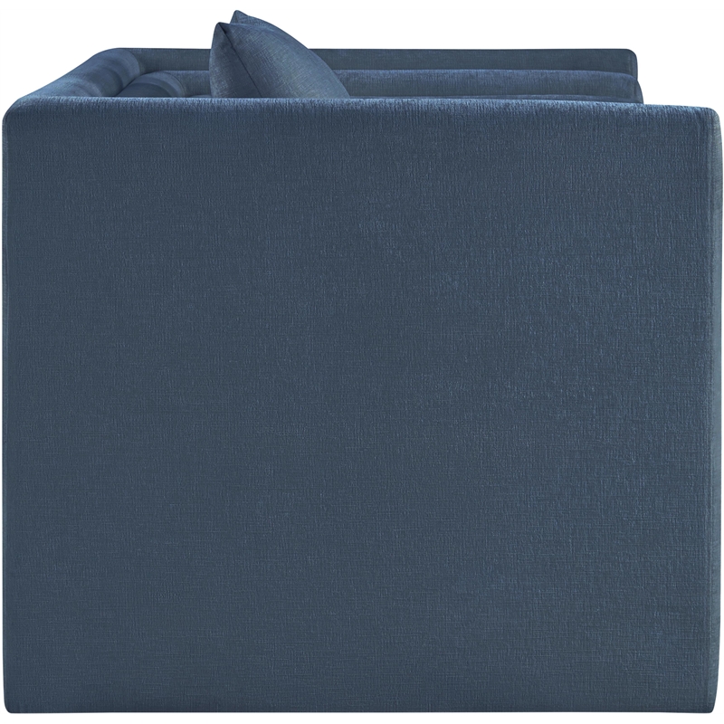 Meridian Furniture Everett Light Blue Chenille Fabric Upholstered Chair