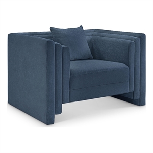 Meridian Furniture Everett Light Blue Chenille Fabric Upholstered Chair
