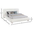 Meridian Furniture Blair Cream Chenille Fabric Upholstered Full Bed