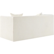 Meridian Furniture Everett Cream Chenille Fabric Upholstered Loveseat
