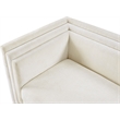 Meridian Furniture Everett Cream Chenille Fabric Upholstered Loveseat