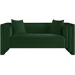 Meridian Furniture Everett Green Chenille Fabric Upholstered Loveseat