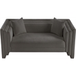 Meridian Furniture Everett Grey Chenille Fabric Upholstered Loveseat