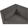 Meridian Furniture Everett Grey Chenille Fabric Upholstered Loveseat