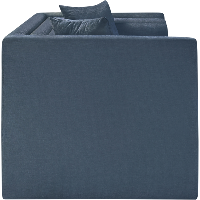 Meridian Furniture Everett Light Blue Chenille Fabric Upholstered Loveseat