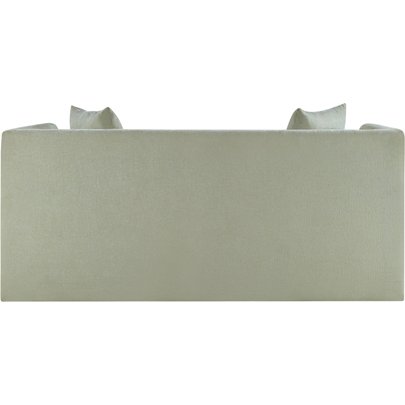 Meridian Furniture Everett Mint Chenille Fabric Upholstered Loveseat